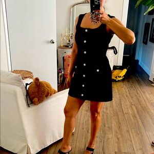 Elegant Black Button-Down Dress